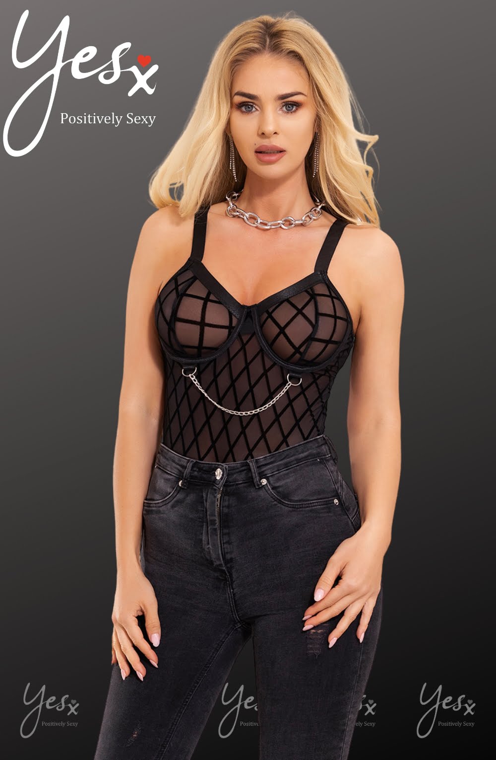 YesX YX846 Black Bodysuit