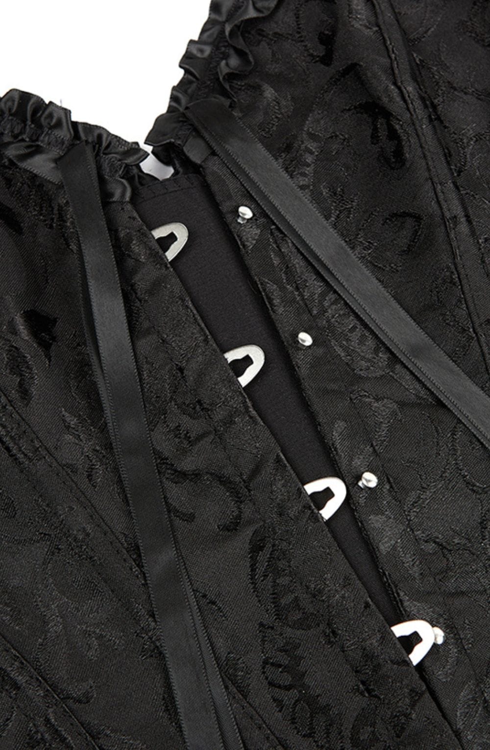 YesX YX886 Stunning Black Borcade Corset Up to 5XL