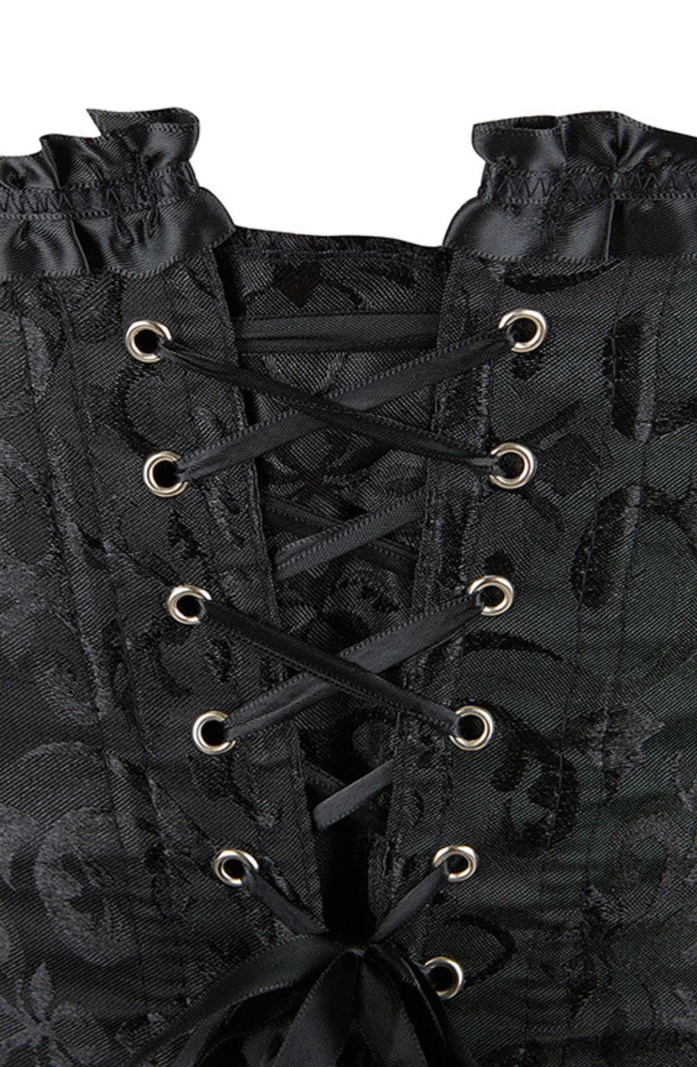 YesX YX886 Stunning Black Borcade Corset Up to 5XL