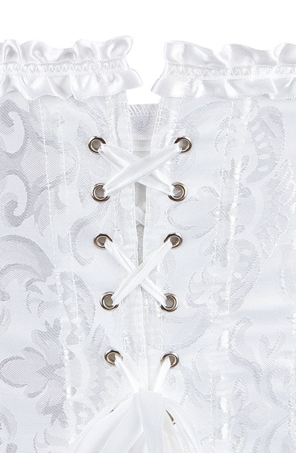 YesX YX887 Elegant White Brocade Corset up to 2XL