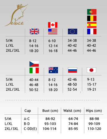Me Seduce size guide